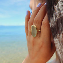Load image into Gallery viewer, READY TO SHIP Seaglass Solid Gold Ring - Solid 9k Gold FJD$ - Adorn Pacific - All Products
