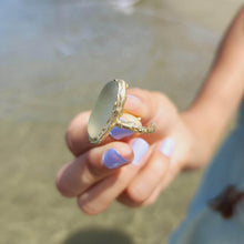 Load image into Gallery viewer, READY TO SHIP Seaglass Solid Gold Ring - Solid 9k Gold FJD$ - Adorn Pacific - All Products