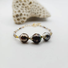 Load image into Gallery viewer, CONTACT US TO RECREATE THIS SOLD OUT STYLE Civa Fiji Saltwater Pearl Trio & Glass Bead Bracelet - 14k Gold Fill FJD$