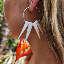 Load image into Gallery viewer, READY TO SHIP Shell Hoop Earrings - 14k Gold Fill FJD$ - Adorn Pacific - Earrings