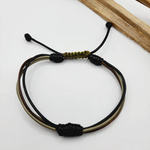 Load image into Gallery viewer, READY TO SHIP Unisex Leather & Nylon Bracelet - FJD$ - Adorn Pacific - All Products