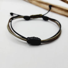 Load image into Gallery viewer, READY TO SHIP Unisex Leather & Nylon Bracelet - FJD$ - Adorn Pacific - All Products
