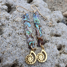 Load image into Gallery viewer, CONTACT US TO RECREATE THIS SOLD OUT STYLE Abalone Shell & Charm Earrings - 925 Sterling Silver or 18k Gold Vermeil FJD$ - Adorn Pacific - Earrings
