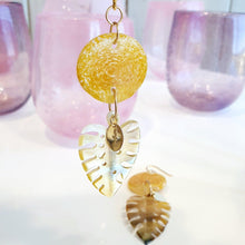 Load image into Gallery viewer, CONTACT US TO RECREATE THIS SOLD OUT STYLE Adorn Pacific x Hot Glass Monstera Carved Oyster Shell Earrings - 925 Sterling Silver or 14k Gold Filled FJD$ - Adorn Pacific - Earrings
