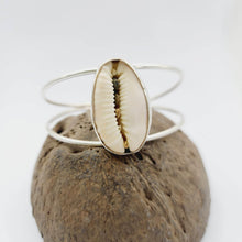 Load image into Gallery viewer, CONTACT US TO RECREATE THIS SOLD OUT STYLE Bezel Set Cowrie Shell Bangle - 925 Sterling Silver FJD$ - Adorn Pacific - Bracelets