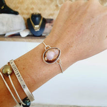 Load image into Gallery viewer, CONTACT US TO RECREATE THIS SOLD OUT STYLE Bezel Set Shell Bangle - 925 Sterling Silver FJD$ - Adorn Pacific - Bracelets