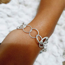 Load image into Gallery viewer, CONTACT US TO RECREATE THIS SOLD OUT STYLE Chunky Bracelet with Frangipani details & Fiji Saltwater Pearl in 925 Sterling Silver - FJD$ - Adorn Pacific - Bracelets
