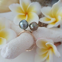 Load image into Gallery viewer, CONTACT US TO RECREATE THIS SOLD OUT STYLE Double Fiji Pearl Ring - 14k Gold Filled FJD$ - Adorn Pacific - Rings