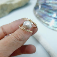 Load image into Gallery viewer, CONTACT US TO RECREATE THIS SOLD OUT STYLE Fiji Saltwater Pearl Ring adjustable - 14k Gold Fill - Adorn Pacific - Rings