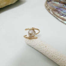 Load image into Gallery viewer, CONTACT US TO RECREATE THIS SOLD OUT STYLE Fiji Saltwater Pearl Ring adjustable - 14k Gold Fill - Adorn Pacific - Rings