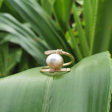 Load image into Gallery viewer, CONTACT US TO RECREATE THIS SOLD OUT STYLE Fiji Saltwater Pearl Ring adjustable - 14k Gold Fill - Adorn Pacific - Rings