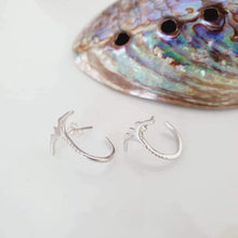 Load image into Gallery viewer, CONTACT US TO RECREATE THIS SOLD OUT STYLE Frigate Bird Semi Hoop Earrings - 925 Sterling Silver FJD$ - Adorn Pacific - Earrings