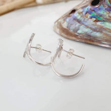 Load image into Gallery viewer, CONTACT US TO RECREATE THIS SOLD OUT STYLE Frigate Bird Semi Hoop Earrings - 925 Sterling Silver FJD$ - Adorn Pacific - Earrings