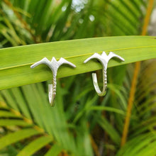 Load image into Gallery viewer, CONTACT US TO RECREATE THIS SOLD OUT STYLE Frigate Bird Semi Hoop Earrings - 925 Sterling Silver FJD$ - Adorn Pacific - Earrings