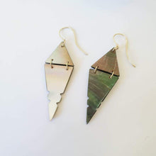 Load image into Gallery viewer, CONTACT US TO RECREATE THIS SOLD OUT STYLE Geometric Carved Mother of Pearl Shell Earrings - 14k Gold Filled FJD$ - Adorn Pacific - Earrings