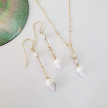 Load image into Gallery viewer, CONTACT US TO RECREATE THIS SOLD OUT STYLE Keshi Pearl & Shell Necklace and Earring Set - 14k Gold Fill FJD$ - Adorn Pacific - Jewelry Sets