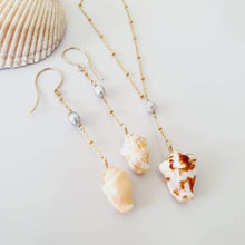 Load image into Gallery viewer, CONTACT US TO RECREATE THIS SOLD OUT STYLE Keshi Pearl & Shell Necklace and Earring Set - 14k Gold Fill FJD$ - Adorn Pacific - Jewelry Sets