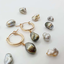 Load image into Gallery viewer, CONTACT US TO RECREATE THIS SOLD OUT STYLE Keshi Pearl Huggie Earrings - 14k Gold Fill FJD$ - Adorn Pacific - Earrings