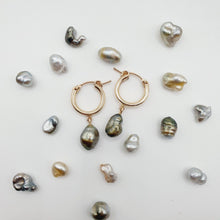Load image into Gallery viewer, CONTACT US TO RECREATE THIS SOLD OUT STYLE Keshi Pearl Huggie Earrings - 14k Gold Fill FJD$ - Adorn Pacific - Earrings