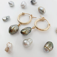 Load image into Gallery viewer, CONTACT US TO RECREATE THIS SOLD OUT STYLE Keshi Pearl Huggie Earrings - 14k Gold Fill FJD$ - Adorn Pacific - Earrings