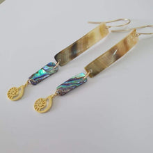 Load image into Gallery viewer, CONTACT US TO RECREATE THIS SOLD OUT STYLE Mother of Pearl & Abalone Earrings with Nautilus Charms - 14k Gold Fill FJD$ - Adorn Pacific - Earrings