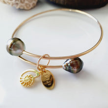 Load image into Gallery viewer, CONTACT US TO RECREATE THIS SOLD OUT STYLE One-Off Fiji Pearl & Nautilus Charm Cuff - 14k Gold Filled Cuff FJD$ - Adorn Pacific - Bracelets