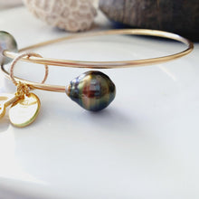 Load image into Gallery viewer, CONTACT US TO RECREATE THIS SOLD OUT STYLE One-Off Fiji Pearl & Nautilus Charm Cuff - 14k Gold Filled Cuff FJD$ - Adorn Pacific - Bracelets