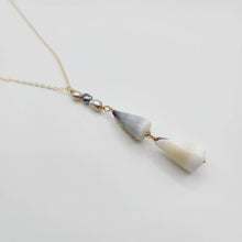 Load image into Gallery viewer, CONTACT US TO RECREATE THIS SOLD OUT STYLE Tahitian Keshi Pearl & Shell Lariat Y-Necklace - 14k Gold Fill FJD$ - Adorn Pacific - Necklaces