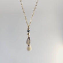 Load image into Gallery viewer, CONTACT US TO RECREATE THIS SOLD OUT STYLE Tahitian Keshi Pearl & Shell Lariat Y-Necklace - 14k Gold Fill FJD$ - Adorn Pacific - Necklaces
