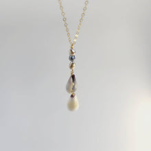 Load image into Gallery viewer, CONTACT US TO RECREATE THIS SOLD OUT STYLE Tahitian Keshi Pearl & Shell Lariat Y-Necklace - 14k Gold Fill FJD$ - Adorn Pacific - Necklaces