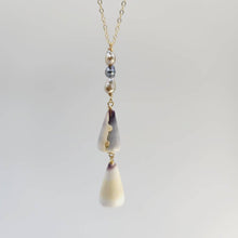 Load image into Gallery viewer, CONTACT US TO RECREATE THIS SOLD OUT STYLE Tahitian Keshi Pearl & Shell Lariat Y-Necklace - 14k Gold Fill FJD$ - Adorn Pacific - Necklaces