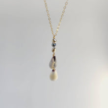 Load image into Gallery viewer, CONTACT US TO RECREATE THIS SOLD OUT STYLE Tahitian Keshi Pearl & Shell Lariat Y-Necklace - 14k Gold Fill FJD$ - Adorn Pacific - Necklaces