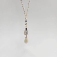 Load image into Gallery viewer, CONTACT US TO RECREATE THIS SOLD OUT STYLE Tahitian Keshi Pearl & Shell Lariat Y-Necklace - 14k Gold Fill FJD$ - Adorn Pacific - Necklaces