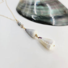 Load image into Gallery viewer, CONTACT US TO RECREATE THIS SOLD OUT STYLE Tahitian Keshi Pearl & Shell Lariat Y-Necklace - 14k Gold Fill FJD$ - Adorn Pacific - Necklaces