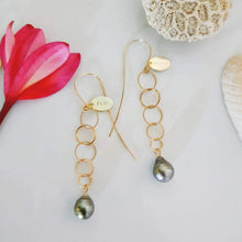 Load image into Gallery viewer, CONTACT US TO RECREATE THIS SOLD OUT STYLE Tia's Saltwater Pearl Link Drop Earrings in 14k Gold Fill - FJD$ - Adorn Pacific - Earrings