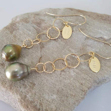Load image into Gallery viewer, CONTACT US TO RECREATE THIS SOLD OUT STYLE Tia's Saltwater Pearl Link Drop Earrings in 14k Gold Fill - FJD$ - Adorn Pacific - Earrings