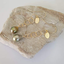 Load image into Gallery viewer, CONTACT US TO RECREATE THIS SOLD OUT STYLE Tia's Saltwater Pearl Link Drop Earrings in 14k Gold Fill - FJD$ - Adorn Pacific - Earrings