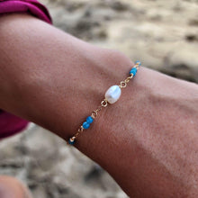 Load image into Gallery viewer, MADE TO ORDER Glass Bead & Freshwater Pearl Bracelet - 14k Gold Fill FJD$ - Adorn Pacific - Bracelets