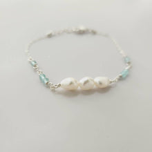 Load image into Gallery viewer, MADE TO ORDER Glass Bead & Freshwater Pearl Bracelet - 925 Sterling Silver FJD$ - Adorn Pacific - Bracelets
