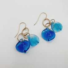 Load image into Gallery viewer, READY TO SHIP Adorn Pacific x Hot Glass Blue Swirl Earrings 14k Gold Filled - FJD$ - Adorn Pacific - Earrings