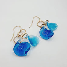 Load image into Gallery viewer, READY TO SHIP Adorn Pacific x Hot Glass Blue Swirl Earrings 14k Gold Filled - FJD$ - Adorn Pacific - Earrings