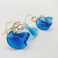 Load image into Gallery viewer, READY TO SHIP Adorn Pacific x Hot Glass Blue Swirl Earrings 14k Gold Filled - FJD$ - Adorn Pacific - Earrings