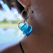 Load image into Gallery viewer, READY TO SHIP Adorn Pacific x Hot Glass Blue Swirl Earrings 14k Gold Filled - FJD$ - Adorn Pacific - Earrings