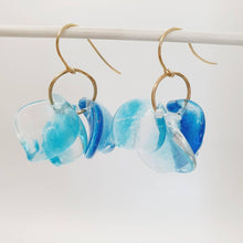 Load image into Gallery viewer, READY TO SHIP Adorn Pacific x Hot Glass Blue Swirl Earrings 14k Gold Filled - FJD$ - Adorn Pacific - Earrings