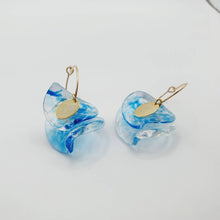 Load image into Gallery viewer, READY TO SHIP Adorn Pacific x Hot Glass Blue Swirl Earrings 14k Gold Filled - FJD$ - Adorn Pacific - Earrings