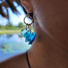 Load image into Gallery viewer, READY TO SHIP Adorn Pacific x Hot Glass Blue Swirl Earrings 14k Gold Filled - FJD$ - Adorn Pacific - Earrings