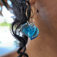 Load image into Gallery viewer, READY TO SHIP Adorn Pacific x Hot Glass Blue Swirl Earrings 14k Gold Filled - FJD$ - Adorn Pacific - Earrings