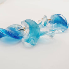 Load image into Gallery viewer, READY TO SHIP Adorn Pacific x Hot Glass Blue Swirl Earrings 14k Gold Filled - FJD$ - Adorn Pacific - Earrings