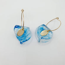 Load image into Gallery viewer, READY TO SHIP Adorn Pacific x Hot Glass Blue Swirl Earrings 14k Gold Filled - FJD$ - Adorn Pacific - Earrings