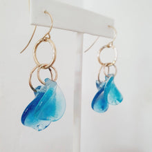 Load image into Gallery viewer, READY TO SHIP Adorn Pacific x Hot Glass Blue Swirl Earrings 14k Gold Filled - FJD$ - Adorn Pacific - Earrings